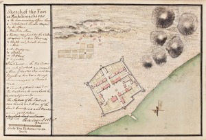New-France_4_5_Sketch-of-the-Fort-at-Michilimackinac-by-Magra-Perkins-in-1765